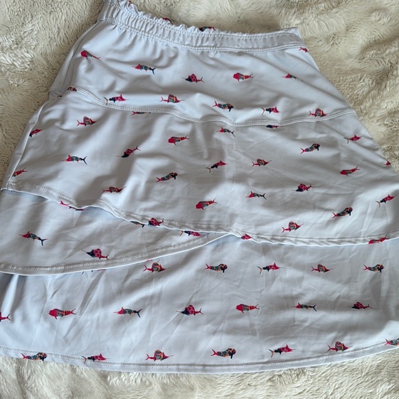 SCALEs Women's Gray golf Mini Skirt with Pink Accents - Picture 3 of 3